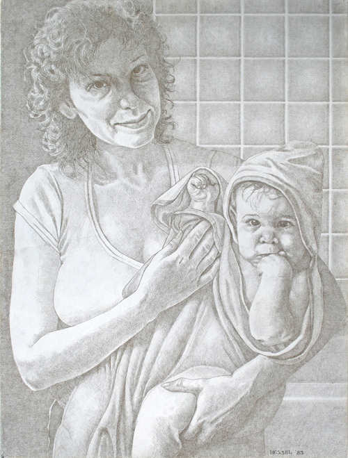 After Bath - Silverpoint 16x20 After Bath - Silverpoint 16x20