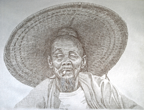 Eastern Man - Silverpoint 18x14 Eastern Man - Silverpoint 18x14