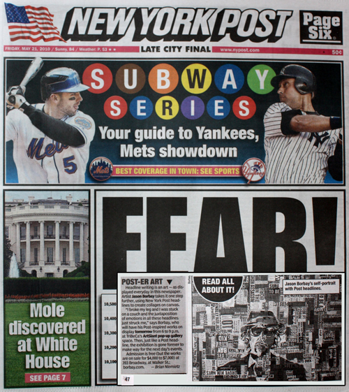 New York Post Cover BORBAY