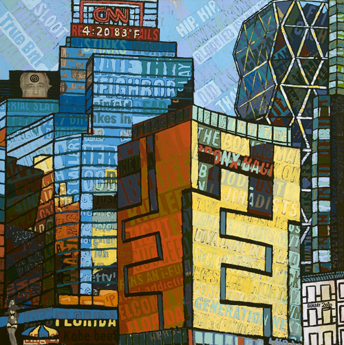 Mad Museum 30x30 Painting by Borbay Mad Museum 30x30 Painting by Borbay