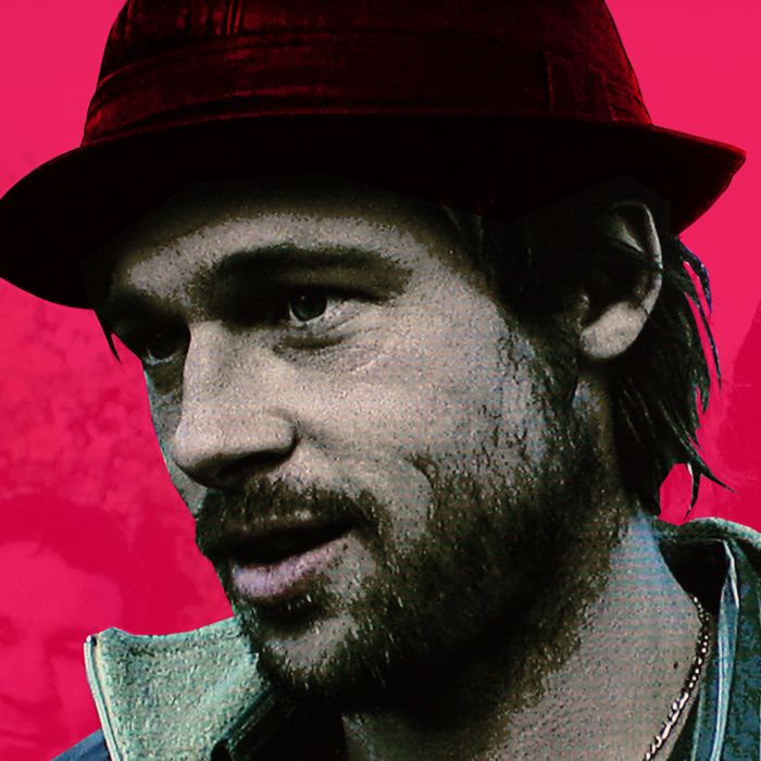 Brad Pitt from Snatch Photoshopped After a snap of the TV Screen 