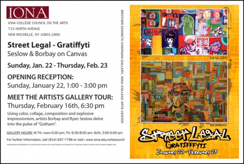 Iona Art Exhibit Postcard Seslow and Borbay Iona Art Exhibit Postcard Seslow and Borbay