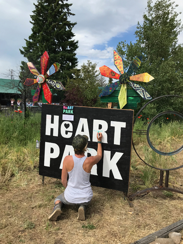 Heart Park in Victor Idaho