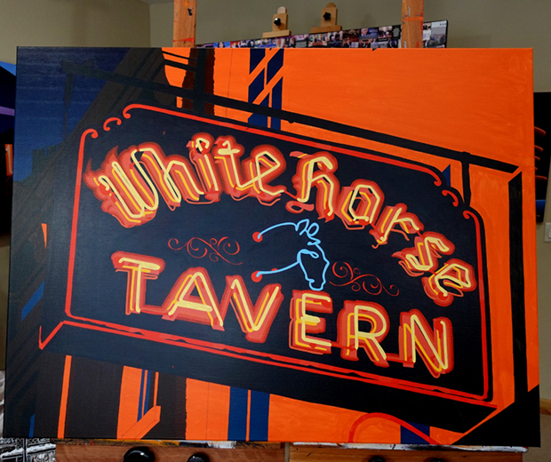 White Horse Tavern Painting Process by Borbay 2020