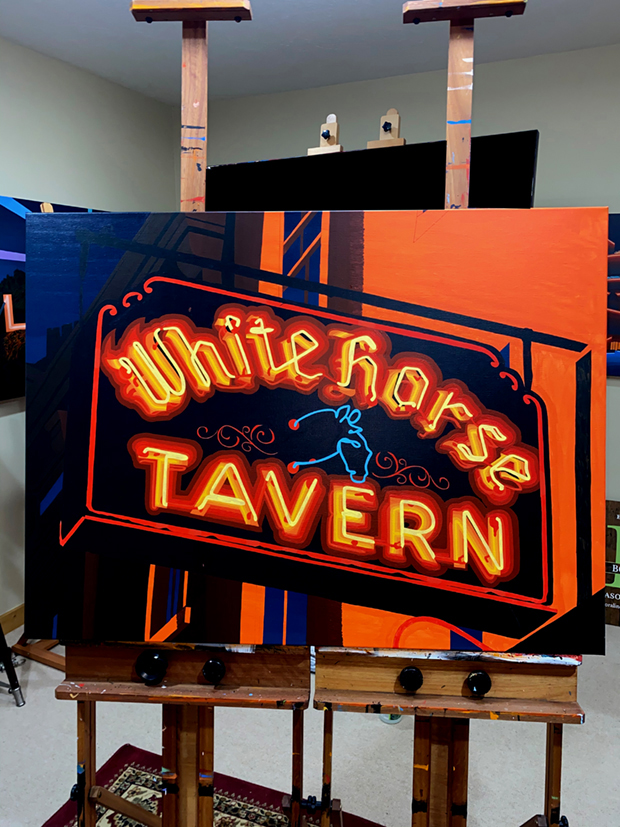 White Horse Tavern Painting Process by Borbay 2020