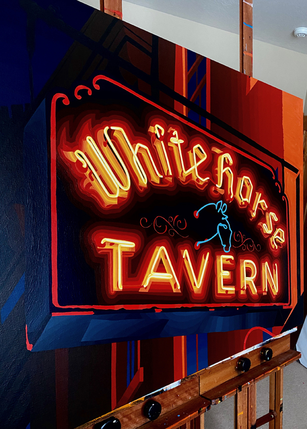 White Horse Tavern Painting Process by Borbay 2020