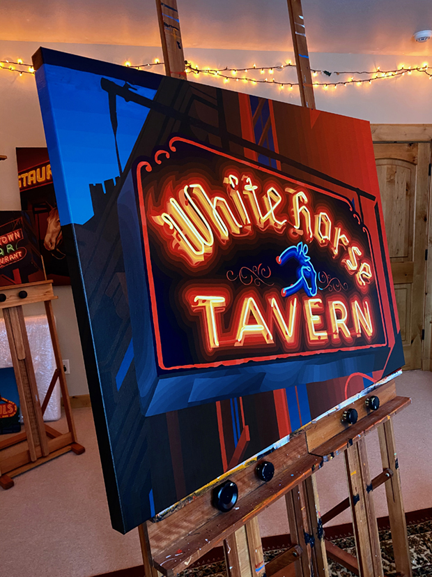 White Horse Tavern Painting Process by Borbay 2020