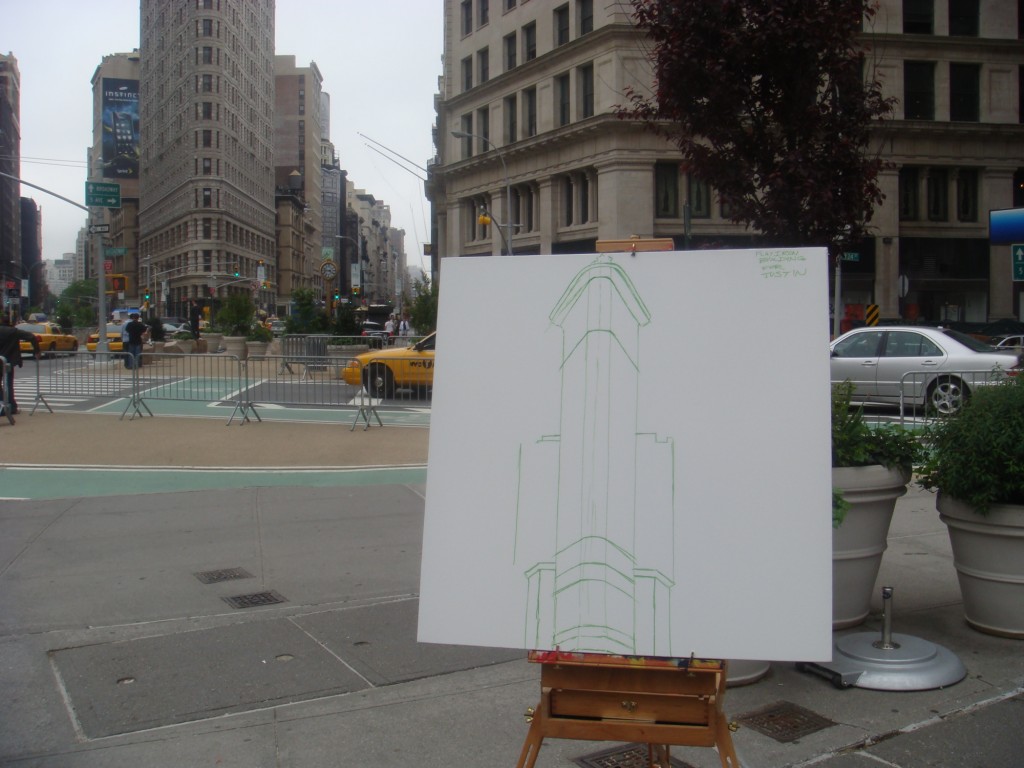 Flatiron Process 1 Initial Sketch | Preparing the Composition