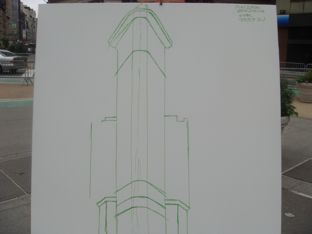 Flatiron Process 2 Initial Drawing Close Up