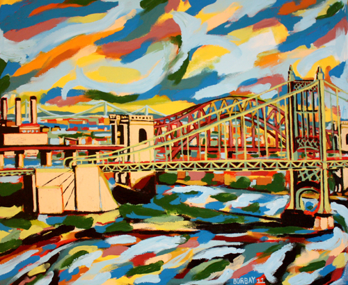 Triboro Bridge Painting by Borbay