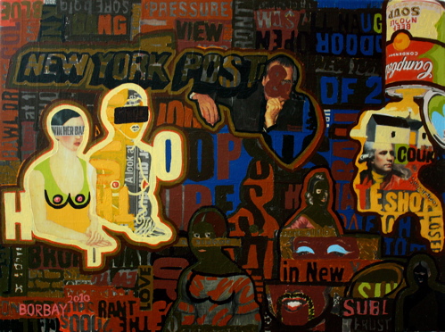 Borbay Dark Collage Painting