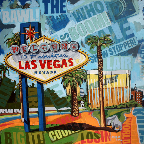 Welcome To Las Vegas Sign Painting by Borbay Welcome To Las Vegas Sign Painting by Borbay