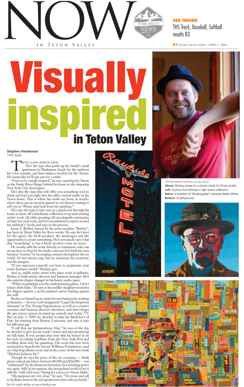 Teton Valley News Article Featuring Borbay - BORBAY Teton Valley News Article Featuring Borbay