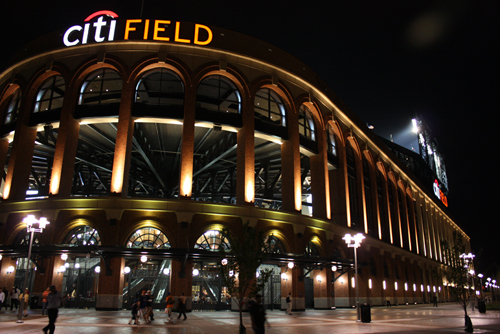 Citi Field at Night Photograph by Borbay