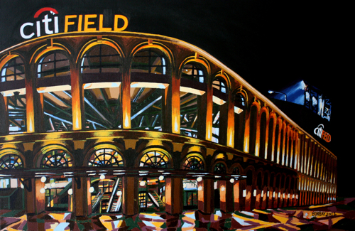 Citi Field at Night by Borbay