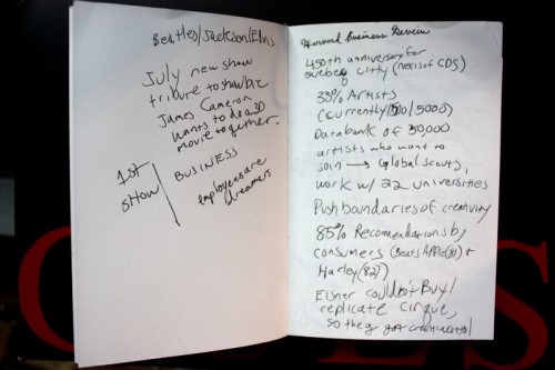 Borbay Cirque Du Soleil Notes