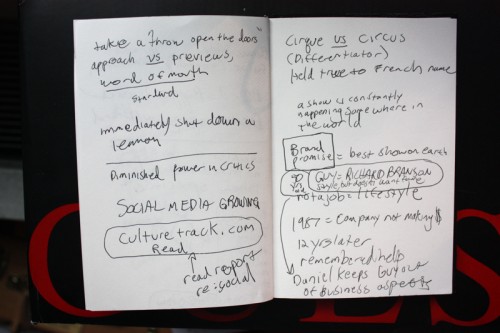 Borbay Cirque Du Soleil Notes