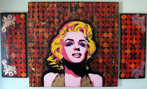 Neon Stardust Triptych by Joss Parker