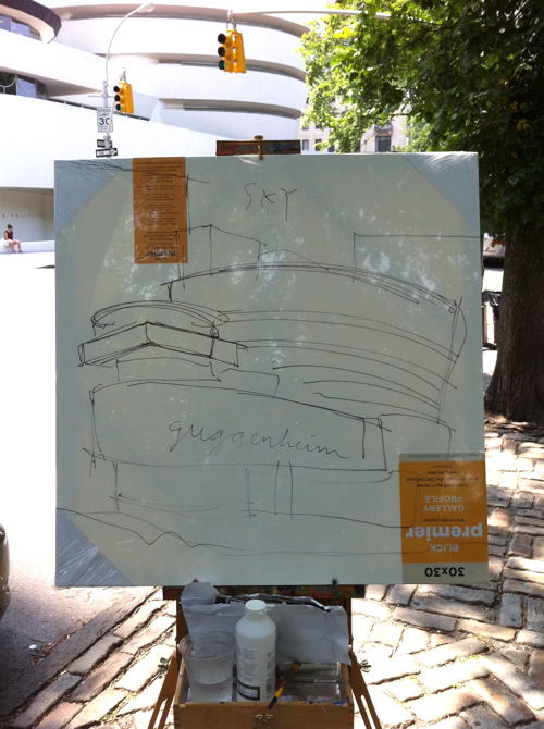 Guggenheim Painting Process by Borbay