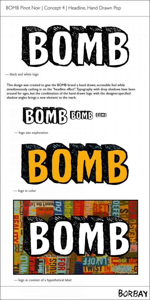 Bomb Wine Logo Concept Number Four by Borbay