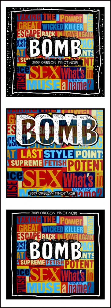 Bomb Wine Label Ideas by Borbay