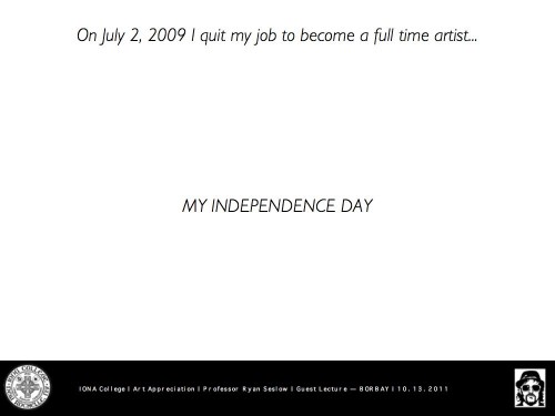 Borbay 2011 Iona College Art Appreciation Lecture Slides