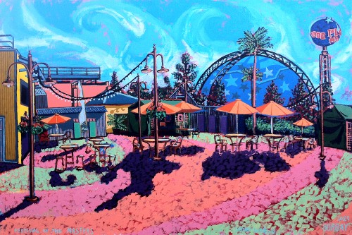 Disney Parkscape Painting by Borbay