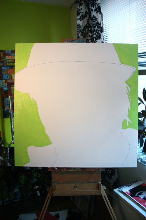 Brad Pitt From Snatch Painting Process by Borbay