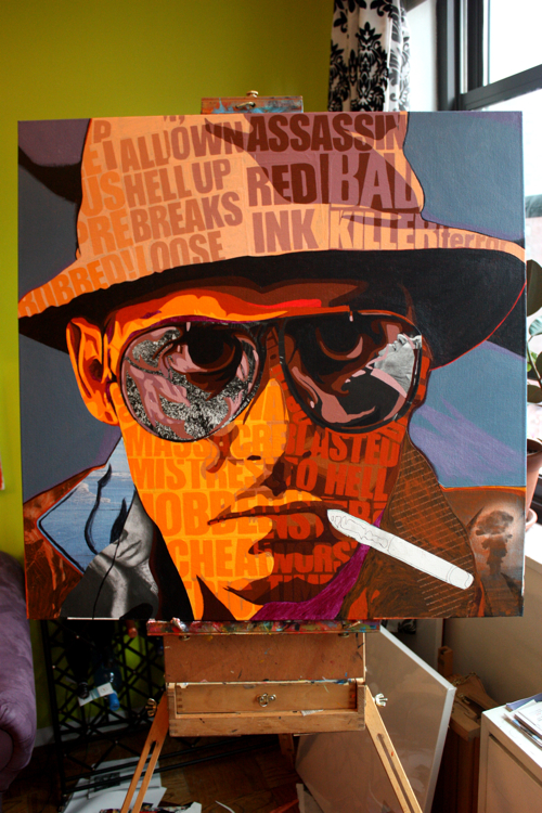 Hunter S Depp a Painting Process by Borbay