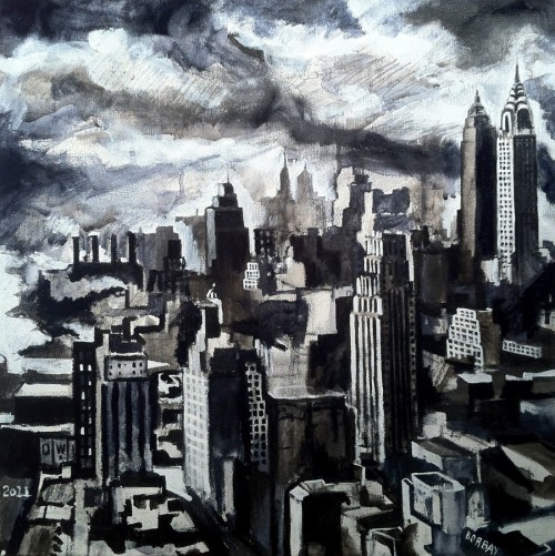 Old Tyme NYC Painting by Borbay for HopeForThem