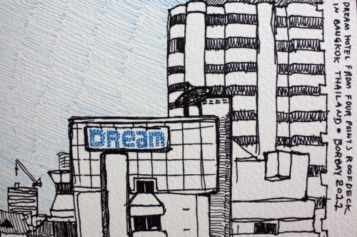Bangkok Thailand Dream Hotel Drawing by Borbay