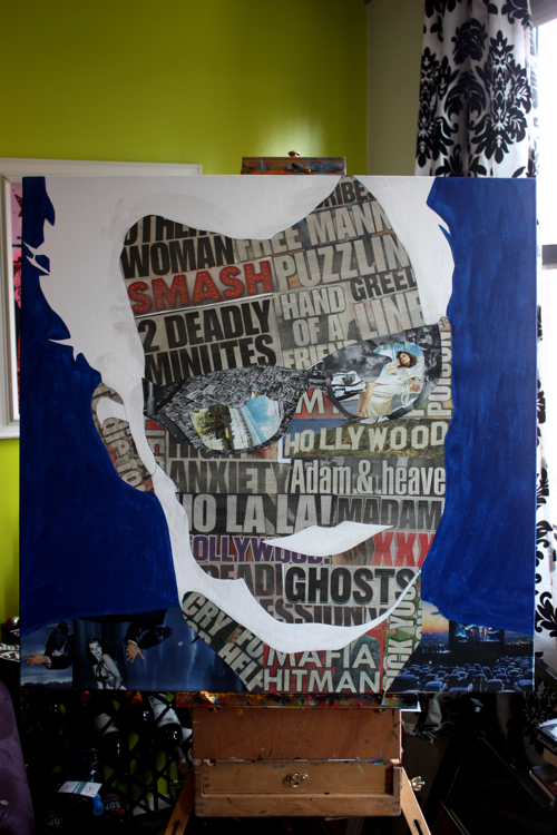 Adam Kesher Theroux Painting Process by Borbay