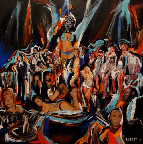 Broadway Bares Barelesque Vegas Painting by Borbay