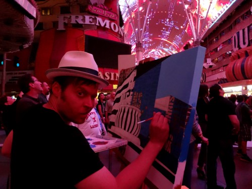 4 Four Queens Las Vegas Painting Process by Borbay