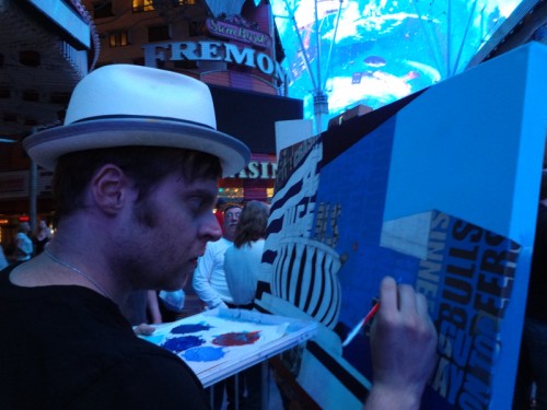 4 Four Queens Las Vegas Painting Process by Borbay