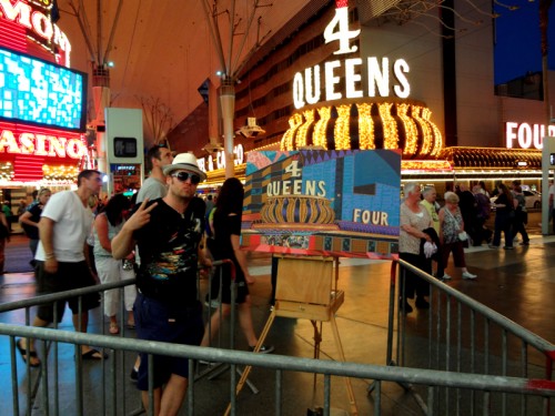 4 Four Queens Las Vegas Painting Process by Borbay