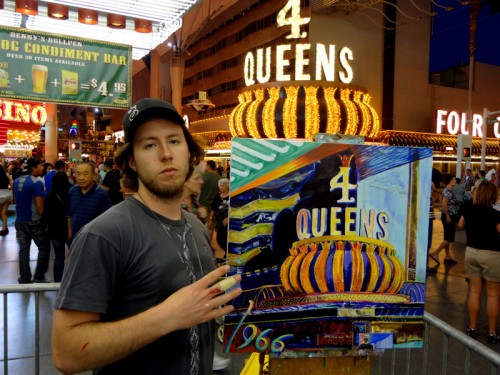 4 Four Queens Las Vegas Painting Process by Borbay