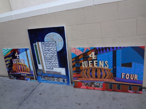 4 Four Queens Las Vegas Painting Process by Borbay
