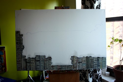 Paulding County Carnegie Library Painting Process by Borbay