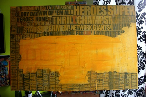 Paulding County Carnegie Library Painting Process by Borbay