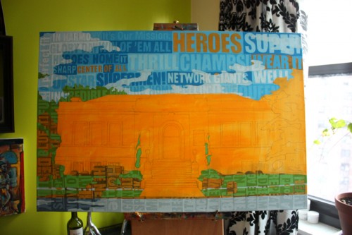 Paulding County Carnegie Library Painting Process by Borbay