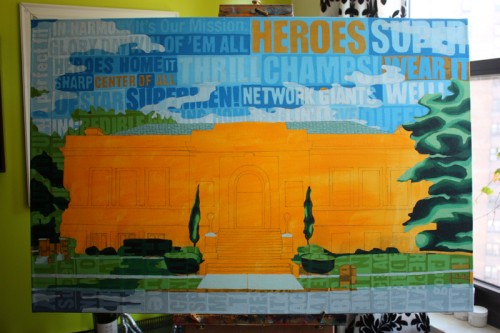 Paulding County Carnegie Library Painting Process by Borbay