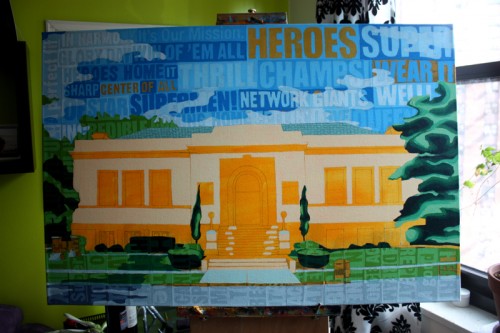 Paulding County Carnegie Library Painting Process by Borbay