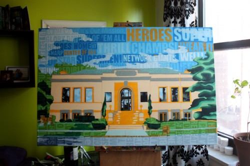 Paulding County Carnegie Library Painting Process by Borbay