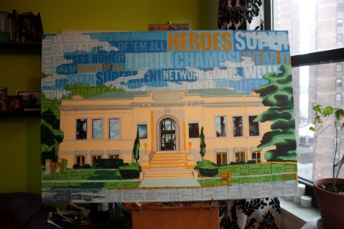 Paulding County Carnegie Library Painting Process by Borbay