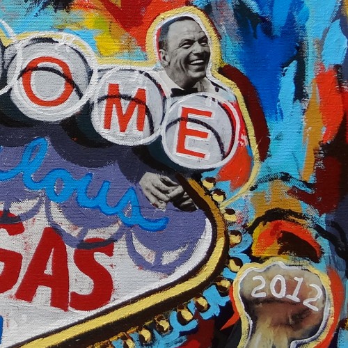 Welcome To Las Vegas Sign Painting Detail 1