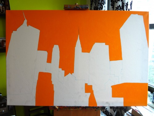 Chrysler Building Painting Process by Borbay