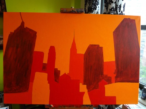 Chrysler Building Painting Process by Borbay