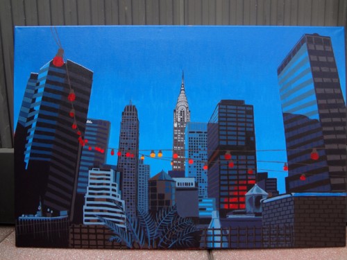 Chrysler Building Painting Process by Borbay