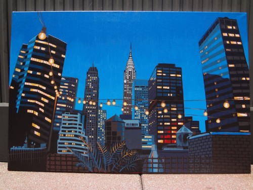 Chrysler Building Painting Process by Borbay